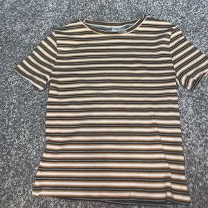 Striped top from divided
